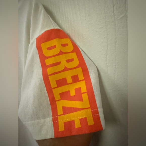 Vintage 90s Cool Breeze White Yellow Red Blue Graphic T-Shirt Sz S Unisex - Picture 5 of 7